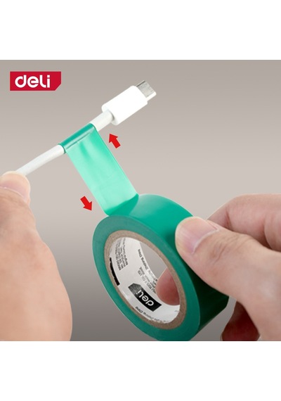 Delı Elektrik Yalıtım Bandı 0.13mm 18mm 10m Yeşil İzolasyon Bandı