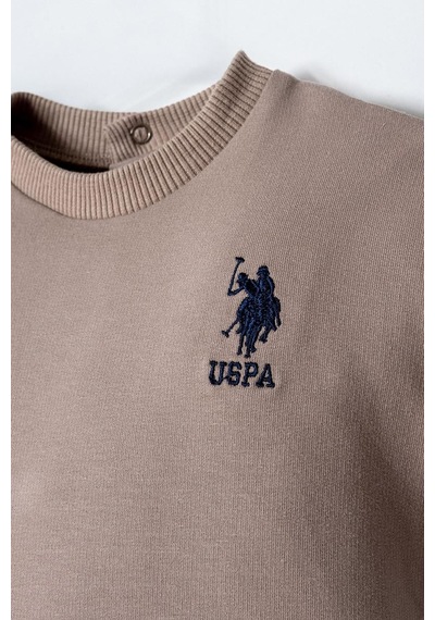 U.S. Polo Assn. U.s. Polo Assn Erkek Bebek 2 Li T-şhirt Takım Kum-2263 Kum