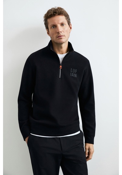 Lufian Chase Erkek Sweatshirt 112030213 Siyah