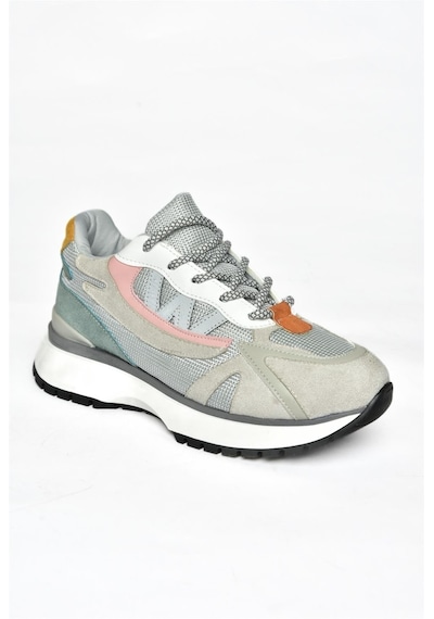 Fox Shoes R312511002 Gri Süet Kadın Spor Ayakkabı Sneakers Gri