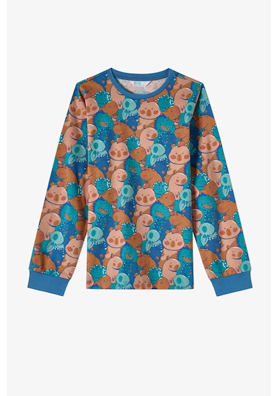 Penti Erkek Çocuk Capy&dino Together Pamuklu Uzun Kollu 2li Pijama Takımı Çok Renkli