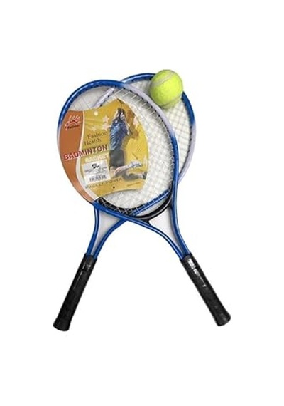 Çocuk Tenis Raketi Seti 21 Inç 2 Raket 1 Top Çantalı Set, Tek Ebat, Ttraket, Mavi