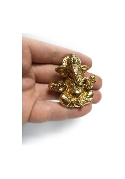Cajuart Minyatür 5 Cm Hint Ganesh Fil Buda Biblo Teraryum Süs