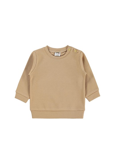 Civil Baby Düz Basic 6-18 Ay Sweatshirt - Kahverengi Taba
