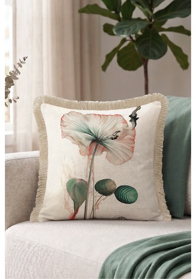 Vintage Çiçek Botanik Saçaklı Yastık Kılıfı-sanatsal Floral Krem Yeşil Vizon Püsküllü Kırlent Kılıfı Yalın Sahil Nova Vintage Çiçek Botanik Saçaklı Yastık Kılıfı-sanatsal Floral Krem Yeşil Vizon Püsküllü Kırlent Kılıfı Yalın Sahil Nova