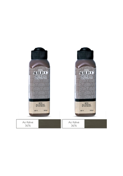2 Li Akrilik Boya 140 Ml Renk Seçmeli Canlı Ve Pastel 3676 - Acı Kahve