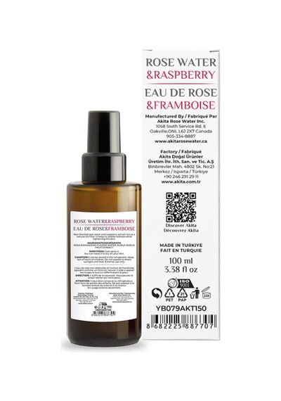 Akita Doğal Ahududu Gül Suyu Cam Şişe 100 ML