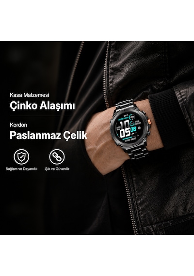 Bix SW05 Metal Çerçeveli 1.43 Amoled Ekran Akıllı Saat (Distribütör Garantili)