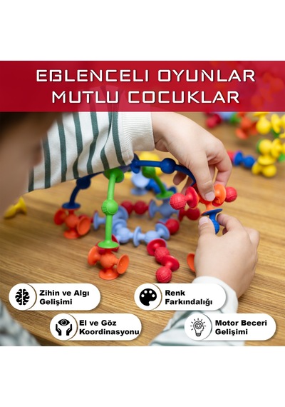 Thinkmaster Vakum Molekül 25 Parça Yapı Taşları Fidget Duyusal Eğitici Oyuncak