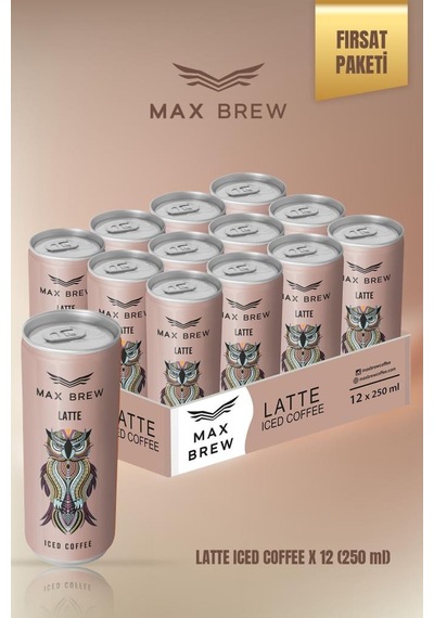 Max Brew Soğuk Kahve Latte 250 Ml 12 Adet