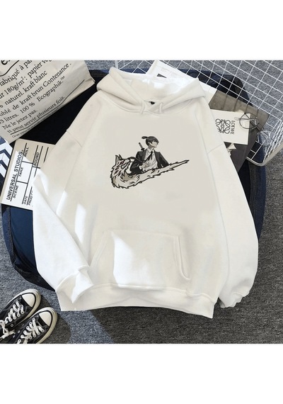 Chain Saw Man Aki Kapşonlu Sweatshirt 001