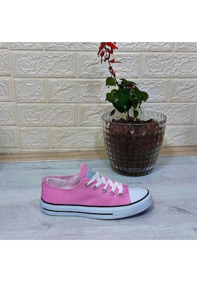Fiyra 554 Pembe Kısa Unisex Sneaker Keten Spor Ayakkabı 001