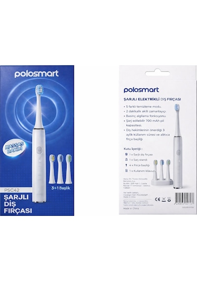 Polosmart PSC42 Şarjlı Diş Fırçası + Başlık 3'lü