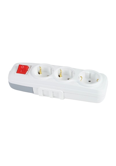 Hv4331.1 Anahtarlı Klemensli 3 Lü Topraklı Grup Priz 3 1mm² 0