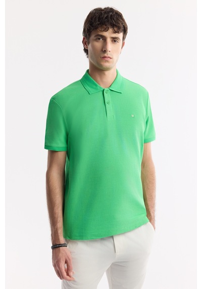 Avva Erkek Yeşil Kıvrılmaz Polo Yaka %100 Pamuk Basic Regular Fit T-shirt B001032 Avva Erkek Yeşil Kıvrılmaz Polo Yaka %100 Pamuk Basic Regular Fit T-shirt B001032
