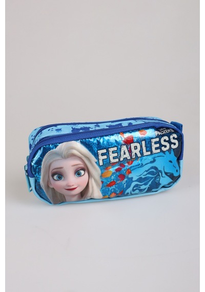 X Dekomus Fearless Collection Lisanslı Elsa Frozen Kırtasiye Seti Kalem Çantası,ruj Silgi,kalemtraş,kalem Altın