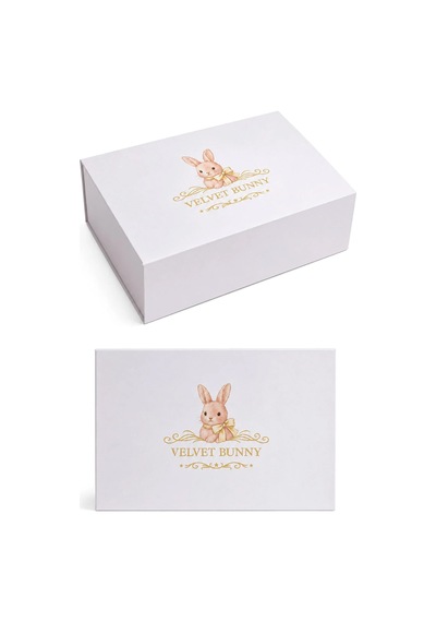 Velvet Bunny Cherry Blossom Dream Elbiseli Beyaz Tavşan Set Çok Renkli