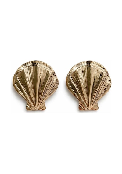 Çelik Shell Küpe Gold