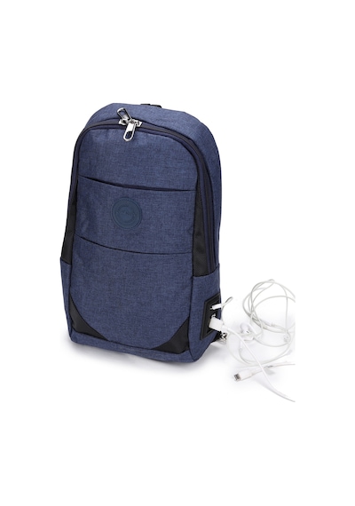 Strong Kulaklık Çıkışlı Tek Kol Göğüs Ve Sırt Çantası ,çapraz Çanta Body Bag Tk02 Lacivert