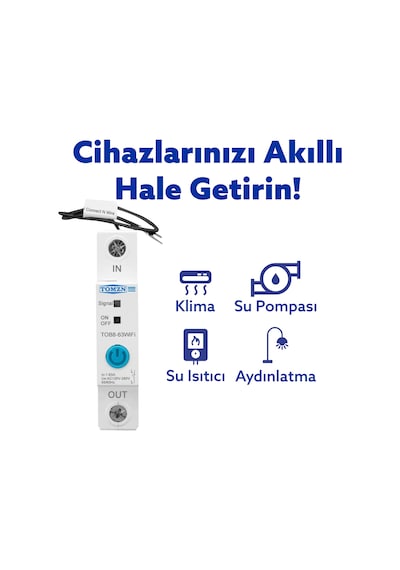 Tomzn WiFi Akıllı Voltaj Ve Akım Koruma Rölesi, Dahili Enerji Ölçer 63a Ewelink Uyumlu - Tek Kutup