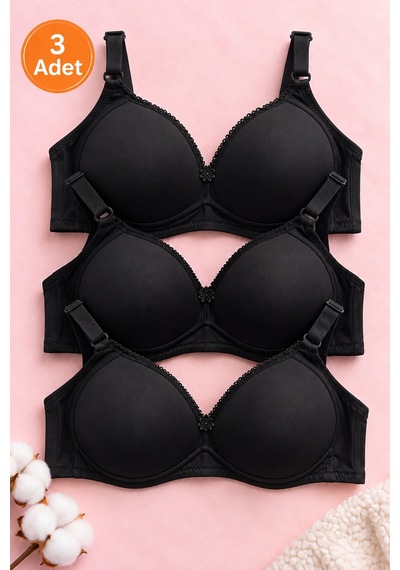 Meyzz Kadın 3 Lü Lazer Kesim Toparlayıcı Sütyen Seti Ultra Yumuşak Dokulu Rahat Günlük Kullanım Siyah - 937729371 Siyah Meyzz Kadın 3 Lü Lazer Kesim Toparlayıcı Sütyen Seti Ultra Yumuşak Dokulu Rahat Günlük Kullanım Siyah - 937729371 Siyah