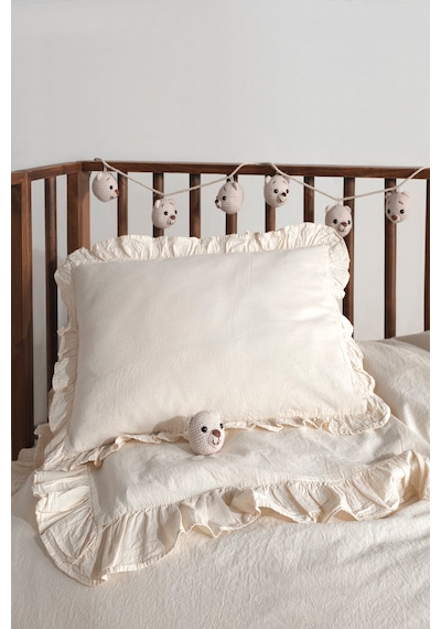 Pure Natural Bebe %100 Pamuk Fırfırlı Yıkamalı Nevresim Takımı 10