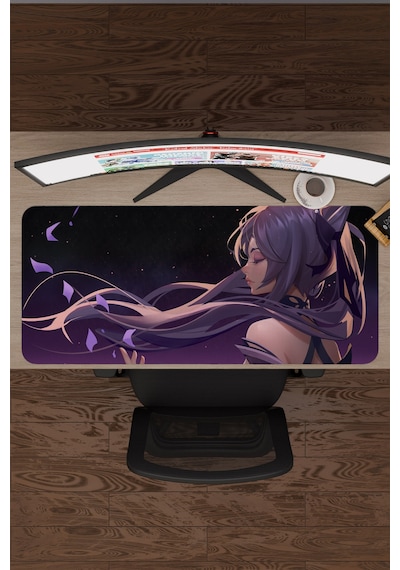 Keqing Genshin Impact Anime Gacha V5 - 90x40 Xxl Gaming Mouse Pad Fare Altlığı