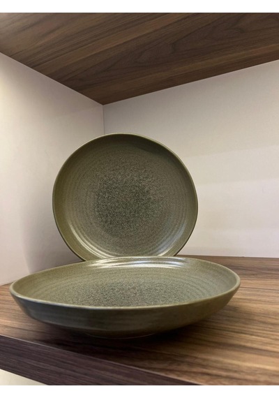 2'li Adelfa Ripple Deep Plate 26 Cm 1000 Cc Ana Yemek / Şef Sunum / Sulu Yemek / Bowl Servis Tabağı Çok renkli