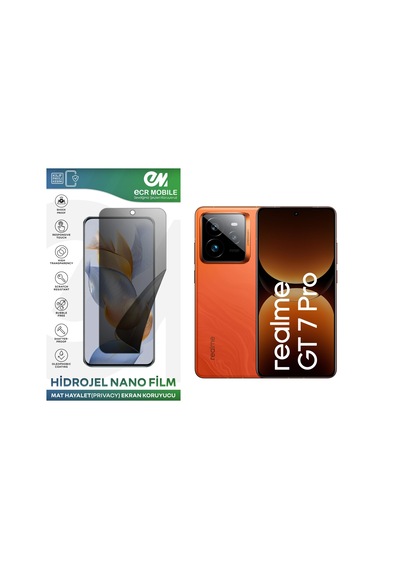 Realme Gt 7 Pro Uyumlu Hidrojel Nano Ekran Koruyucu Film Hayalet Privacy Tempered Cam Değildir