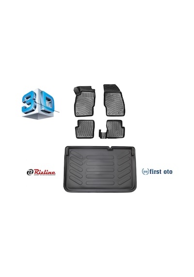 Rizline Opel Corsa C 3D Havuzlu Paspas + Bagaj Havuzu 2001-2005