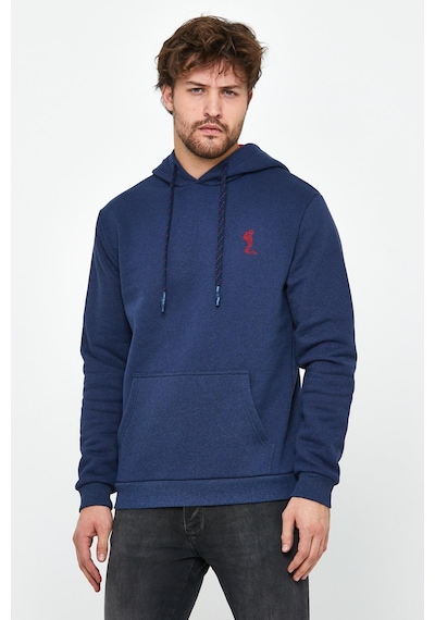 Polostate Erkek İskelet Nakışlı 3 İplik Sweatshirt İndigo
