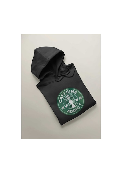 Magors Stıl-x Caffeıne Addıct Baskılı, Pamuklu, Kapüşonlu, Oversıze Unısex Sweatshırt Siyah Magors Stıl-x Caffeıne Addıct Baskılı, Pamuklu, Kapüşonlu, Oversıze Unısex Sweatshırt Siyah