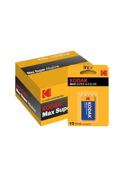 Kodak Max Super Alkalin 9 Volt Pil 10 Adet
