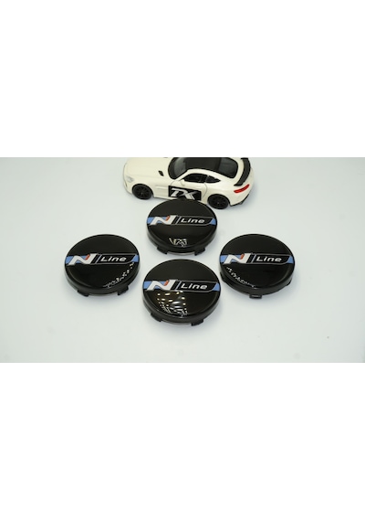 Hyundai N Line Logo Siyah Jant Göbeği Kapak Seti 60mm
