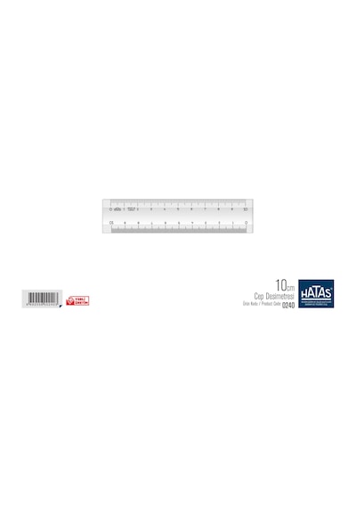 Hatas 0240 Cep Desimetresi 10 CM Şeffaf
