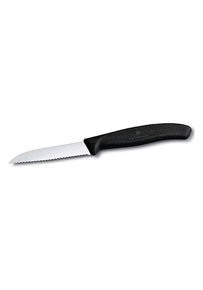 Victorinox 6.7433 Swissclassic 8cm Tırtıklı Soyma Bıçağı, Siyah 005 Sarı