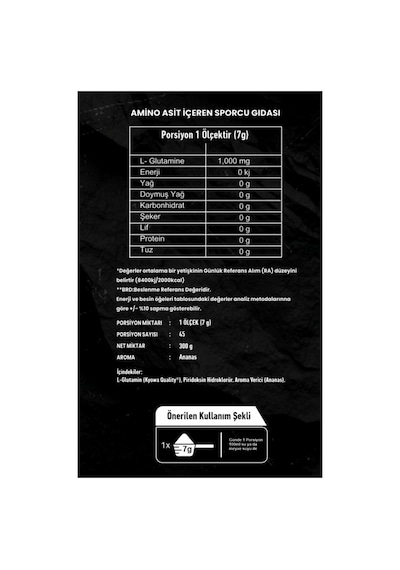Titan Glutamine 300 Gr Ananas Aromalı