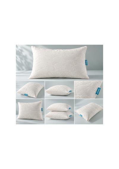 Bambina Premium Bambu Kapitone Yastık 50 70 Cm %30 Bambu & %70 Hcs Boncuk Elyaf Dolgu Beyaz - 919370405 Beyaz