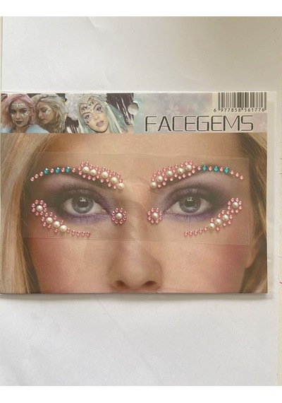 Face Gems Yüz Süsleme Taşı Vücut Kristali Model 25 Beyaz