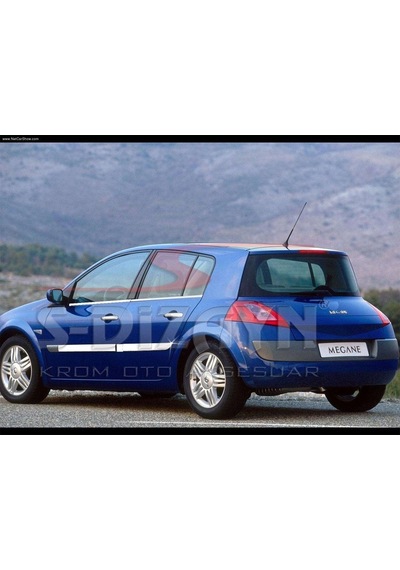 S-Dizayn  Renault Megane 2 Krom Yan Kapı Çıtası 4 Prç 2004-2005