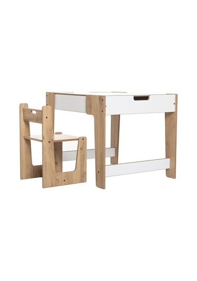 Minera Mnr-0677 Anka Montessori Oyun Masası 1 Masa + 1 Sandalye Beyaz