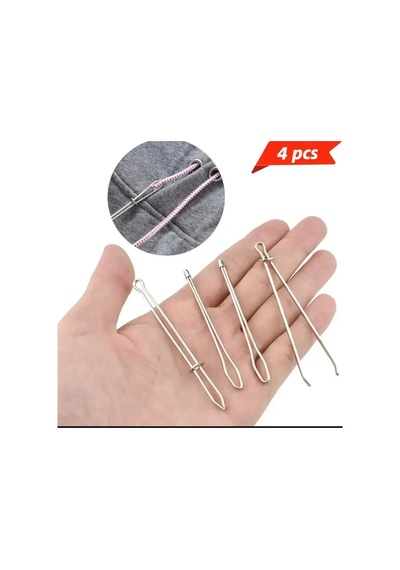 Yıwu 4 Ad Metal İplik Geçirici, Kolay Çekme İp Geçirici, Cımbızlı, Elastik Kemer Dikiş Aksesuarları