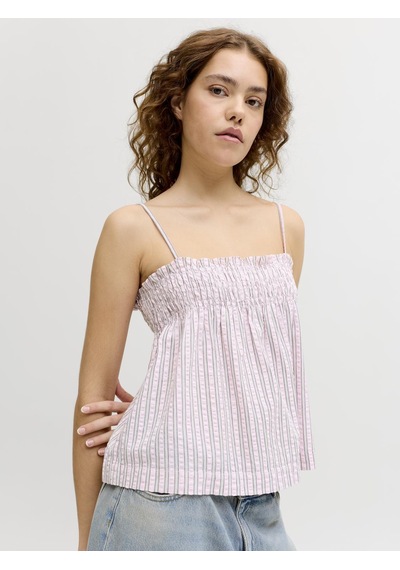 Kadin Kare Yaka Kolsuz Bluz - Zoe - 12287760 Pink Lady