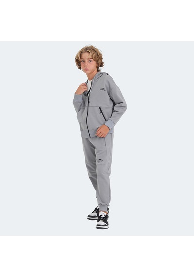 Slazenger LOCAL IN Unisex Çocuk Eşofman Takımı Taş Gri