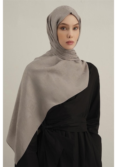 Armine Lyocell Naia Kare Monogram Şal 6 20 Vizon