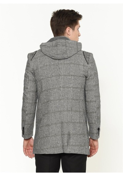 Plt8335 Dewberry Erkek Palto-ekose Gri Ekose Gri