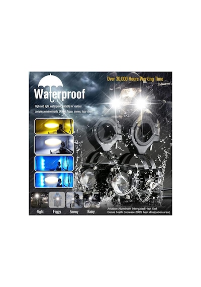 Motosiklet Led Sis Sürüş Lambaları, 4 Fonksiyonlu 3 Renk Hepsi Bir Arada, Beyaz/uzun Far, Amblem/kısa Far, Buz Mavisi/gündüz Sürüş Lambası, Flaşör/uyarı Spot Işık Motosiklet Led Sis Sürüş Lambaları, 4 Fonksiyonlu 3 Renk Hepsi Bir Arada, Beyaz/uzun Far, Amblem/kısa Far, Buz Mavisi/gündüz Sürüş Lambası, Flaşör/uyarı Spot Işık