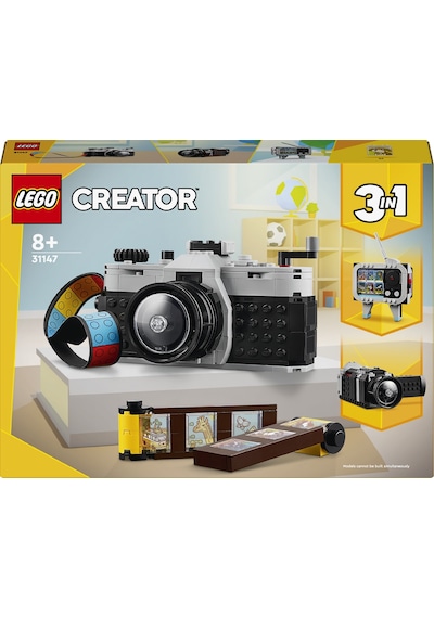 LEGO® Creator 3’ü 1 Arada Retro Fotoğraf Makinesi 31147 - 8+ Yaratıcı Oyuncak Yapım Seti  (261 Parça)