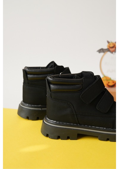 Daxtors Garantili D0cot33 Günlük Ortopedik Çocuk Unisex Soğuk Geçirmez Bot Siyah