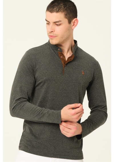 V4009 Dewberry Erkek Sweatshırt-antrasit Antrasit